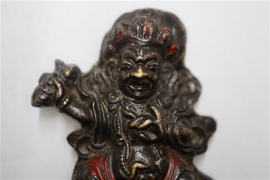 Two Sino-Tibetan bronze figures of deities, 19th century